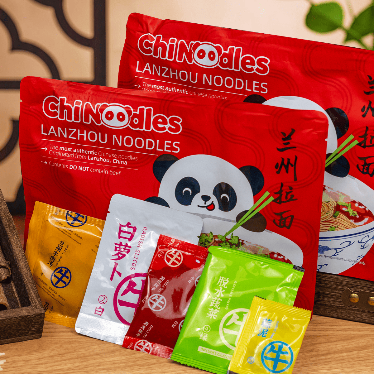 ChiNoodles Lanzhou Noodles Beef Flavor 8 Packs